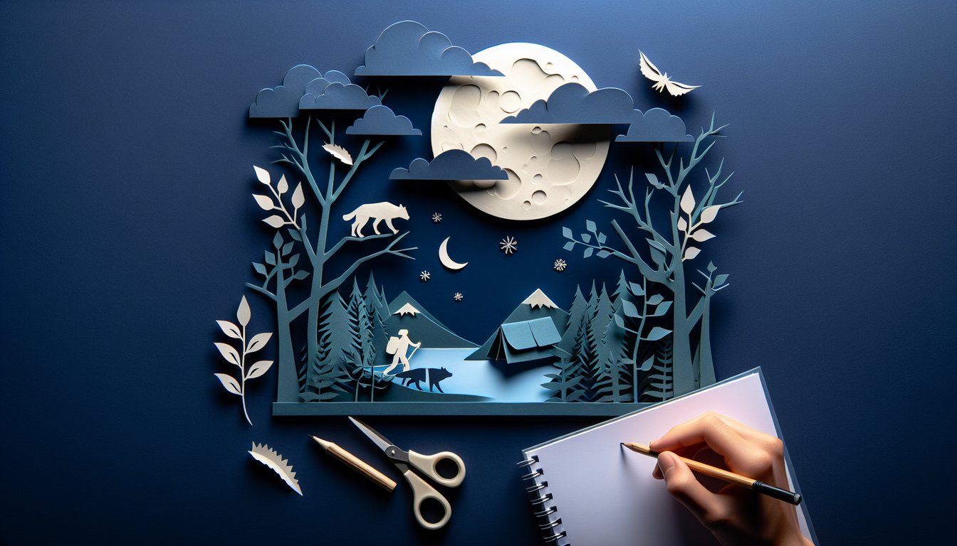 Paper art representing a trivia quiz on ecological principles for high school biology students.