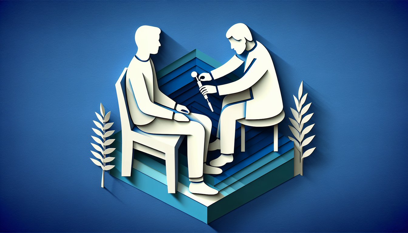 Illustration for a Patellar Reflex Test quiz featuring knee reflexes on a dark blue background