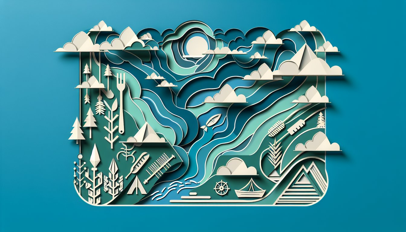 Paper art book pages letters and hatchet icon on teal for free fun vocabulary quiz from Hatchet chapters 8 to 12