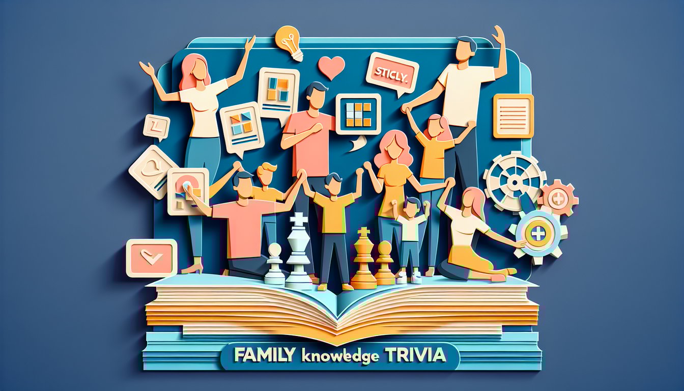 Paper art quiz header Test your knowledge of Brooke Hylands family dark blue background fun facts on her dad