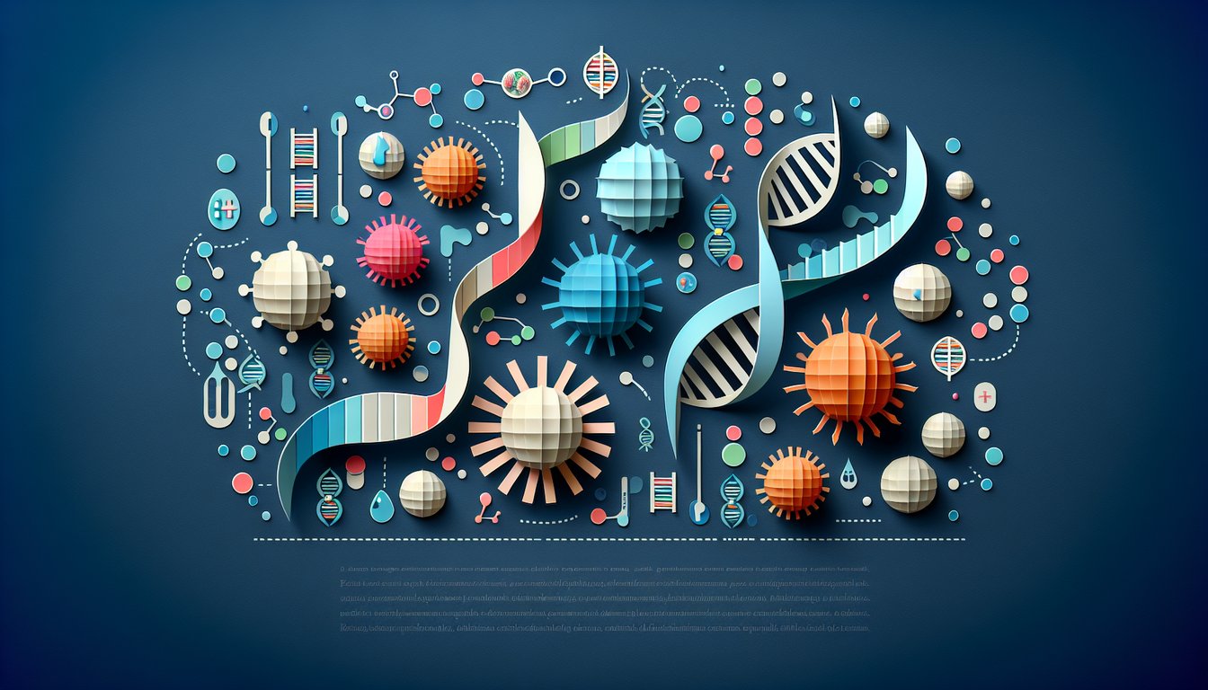 3D voxel art representing the Molecular Microbiology course