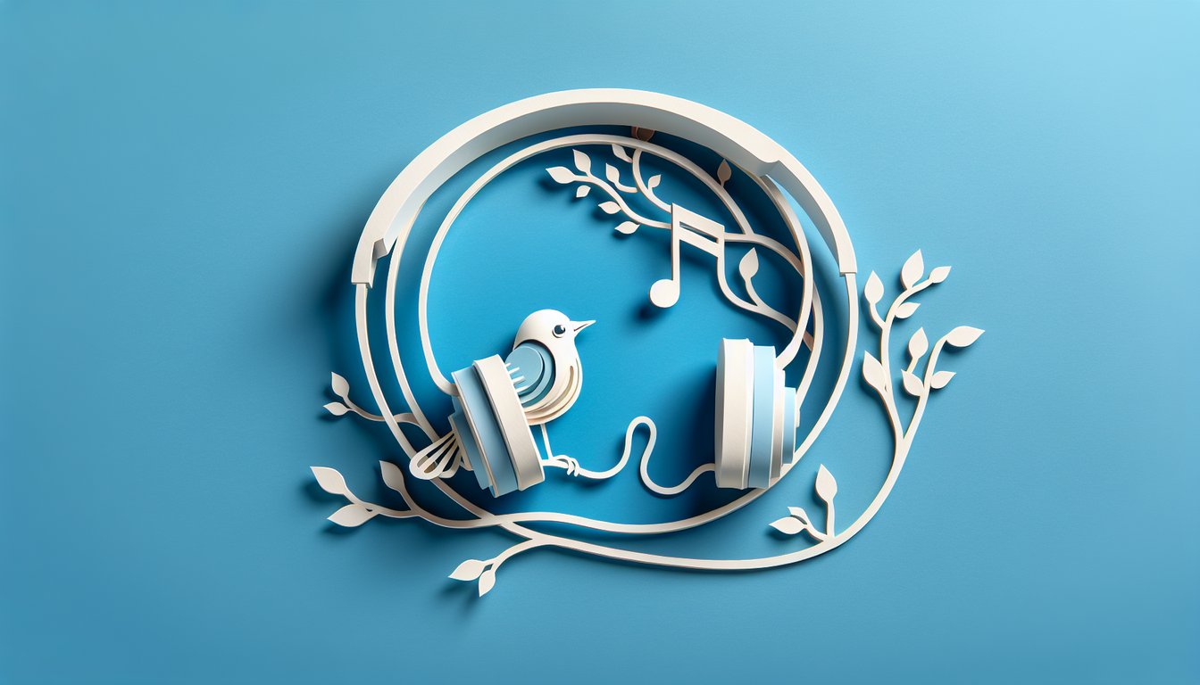Paper art illustration for Lil Peep song quiz on sky blue background