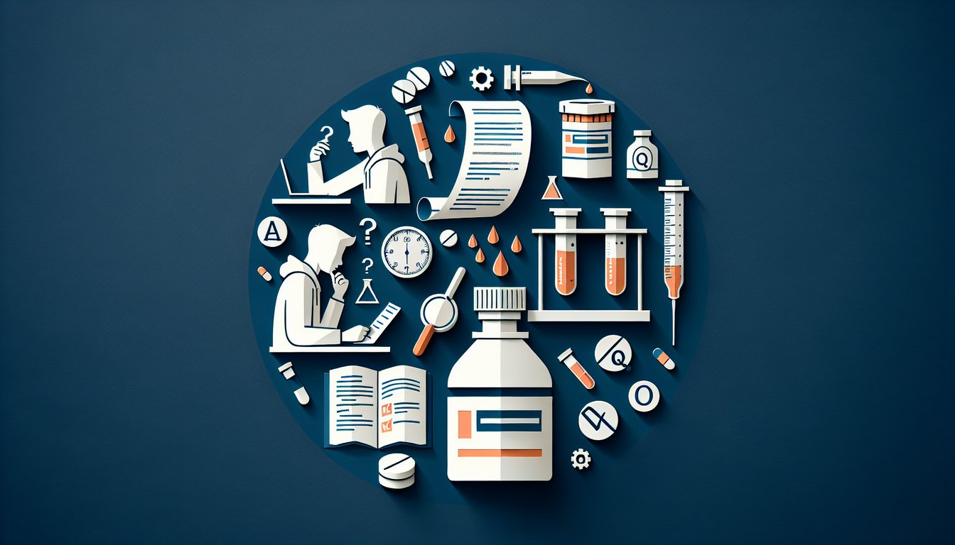 Paper art illustrating a trivia quiz on medication dosage calculations for students.