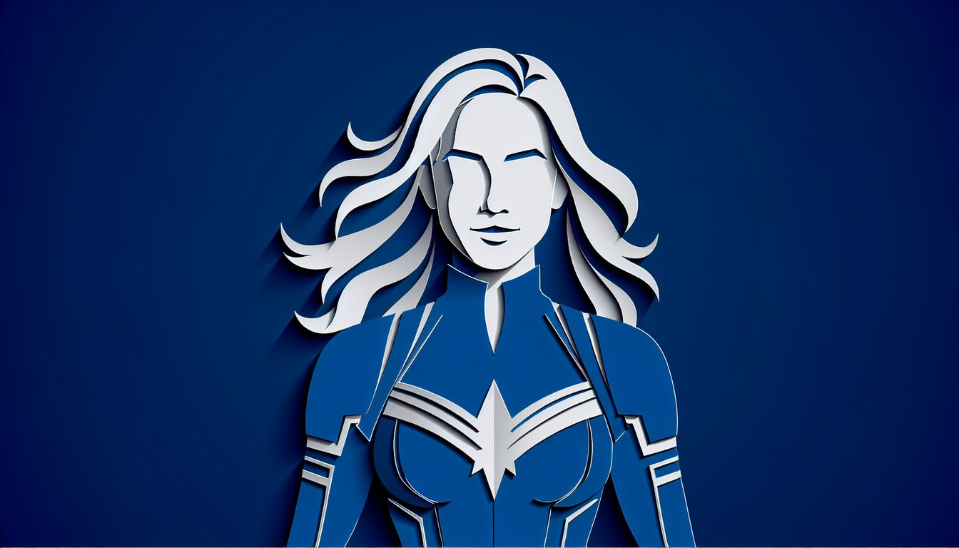 Paper art illustration showing layered cutouts of Supergirl star Chyler Leigh with quiz title on dark blue background.