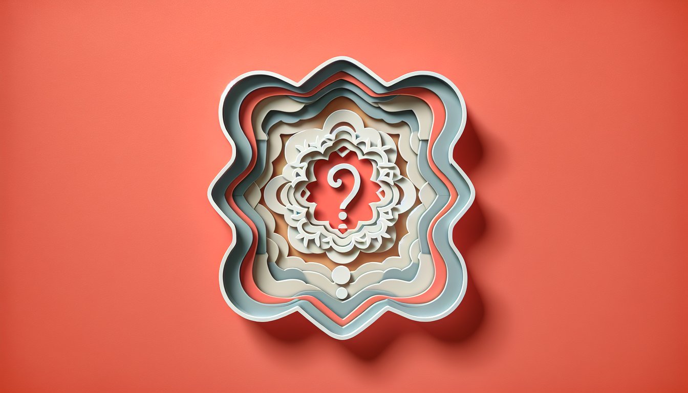 Paper art illustration of The Giver Book Chapter 16 quiz text with layered book pages on coral background