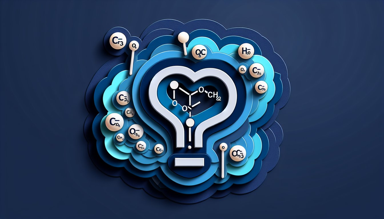 Paper art style quiz banner featuring ClO3 and other ion symbols on dark blue background