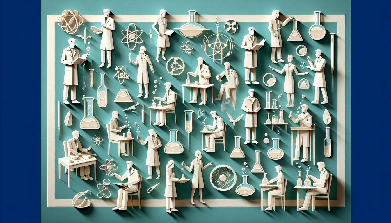 Paper art illustration shows layered alchemical circle book and quill on teal background Fullmetal Alchemist quiz banner