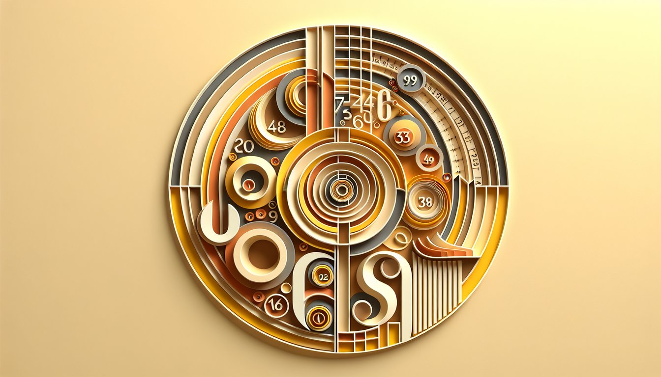 paper art numbers and rounding arrows on golden yellow background for free tens and hundreds rounding quiz