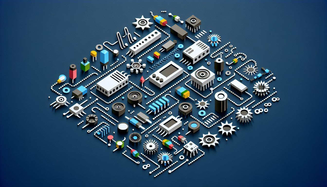 3D voxel art representing the Active Microwave Ckt Design course