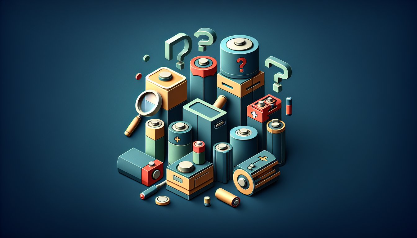Paper art illustration for National Battery Day Quiz on a dark blue background