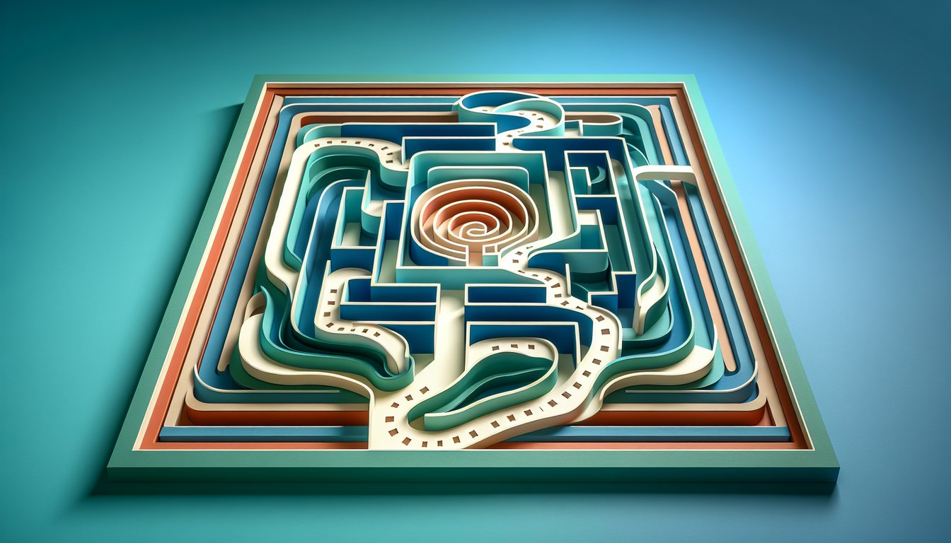 Paper art illustration for insecurity test online quiz on teal background