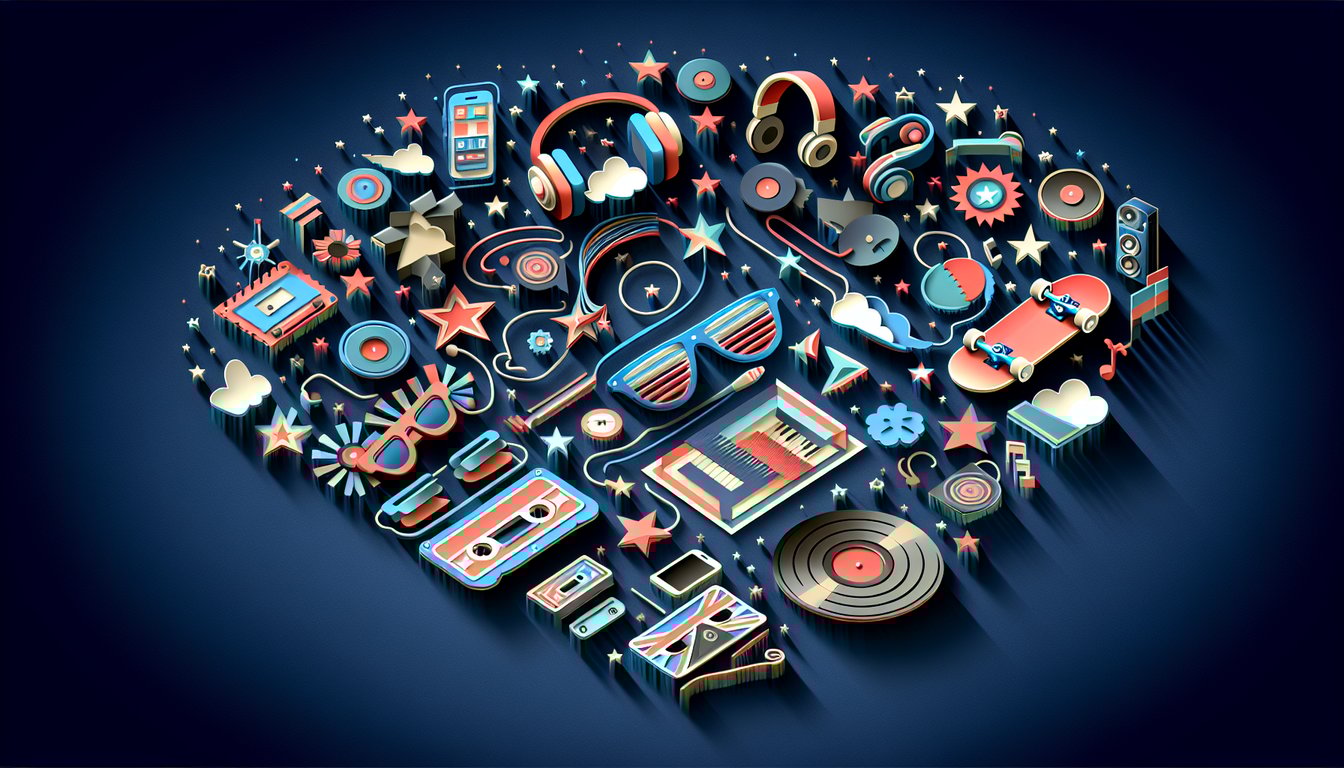 Paper art illustration for Skins UK 2nd generation character quiz on a dark blue background