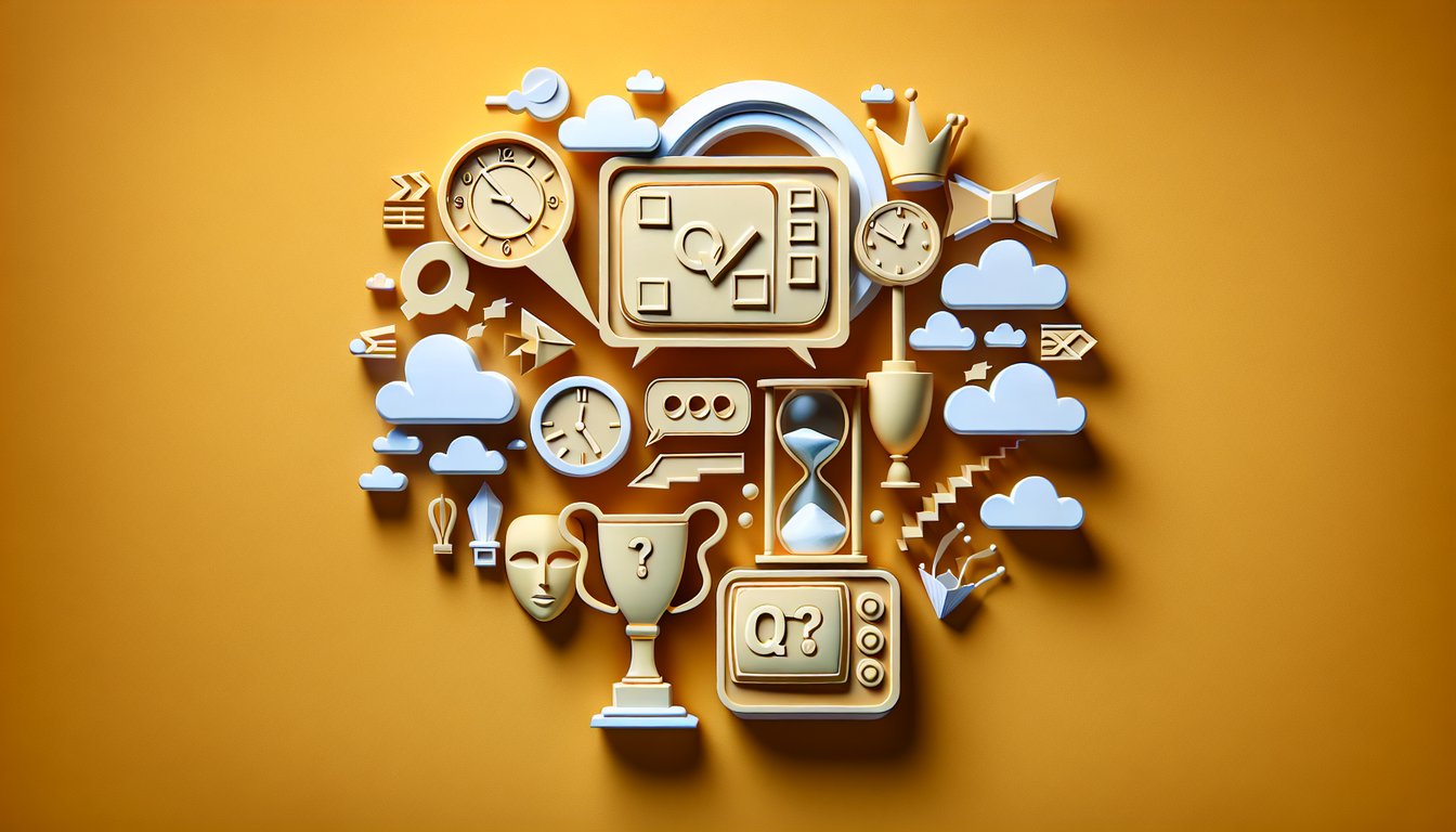 Paper art Joey Lawrence quiz with catchphrases, TV roles, career milestones on a golden yellow background
