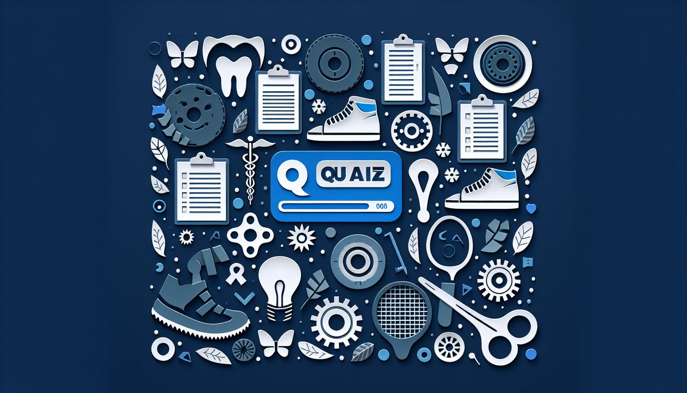 Colorful paper art promoting Orthotics Knowledge Assessment Quiz