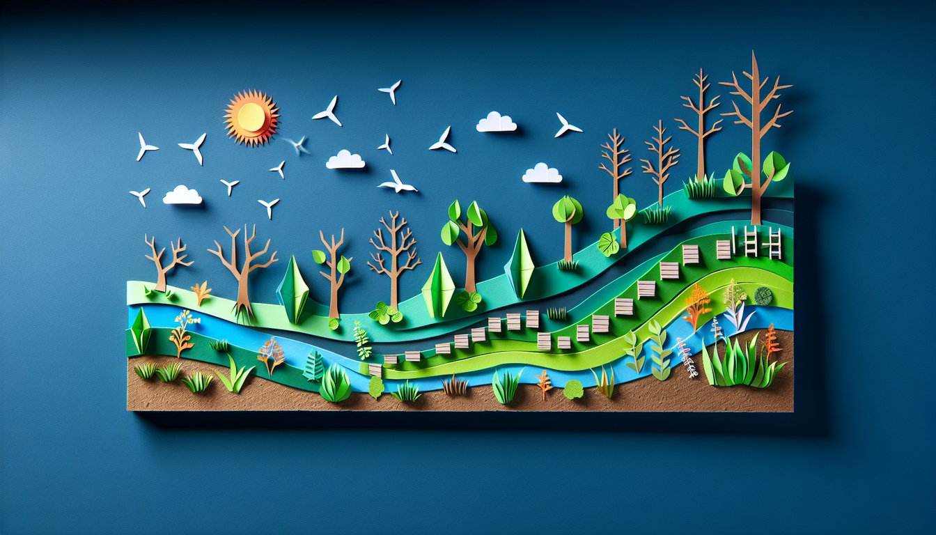 Interactive biology quiz art engaging students in ecological succession learning activities.