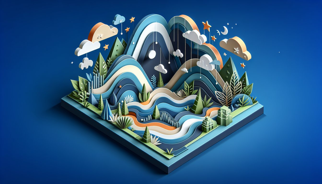 Hello Kitty themed quiz invitation with paper art illustration on dark blue background