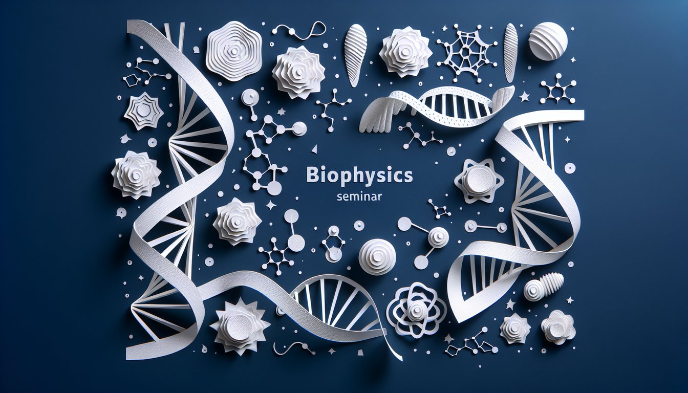 3D voxel art illustrating the Biophysics Seminars course