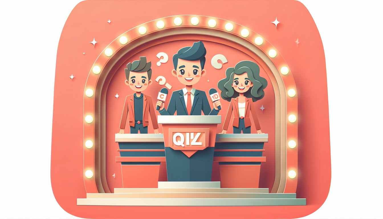 Paper art illustration for Simpsons trivia quiz featuring Maude Flanders on a coral background