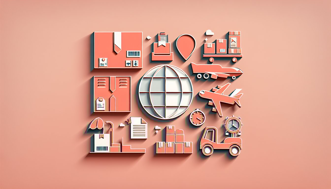 Paper art illustration of AFH 23-123 logistics quiz elements for 2S051 AFSC pros on coral background