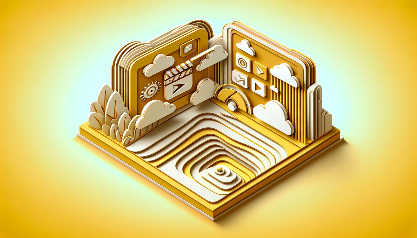 Paper cut illustration highlighting Weston Koury streaming trivia quiz title with fun icons on a golden yellow background