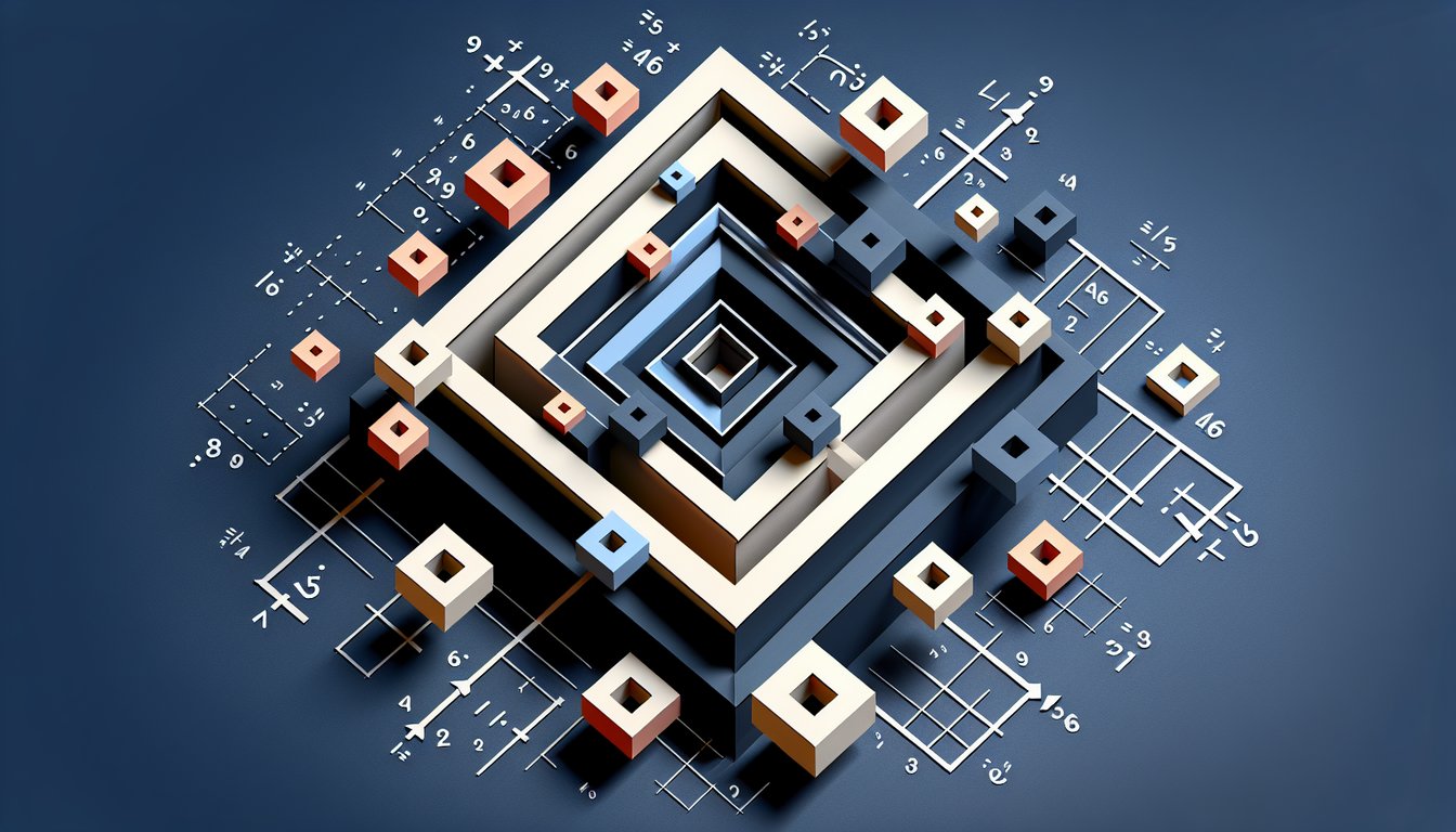 paper art numbers and square root symbols on dark blue background for quiz on perfect and imperfect square roots