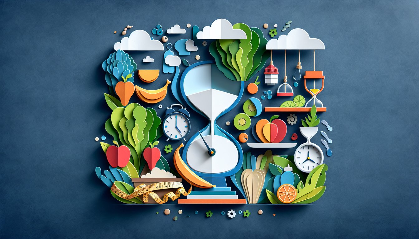 Paper art illustration for eating disorder quiz uncover symptoms assess risk personalized insights on dark blue background
