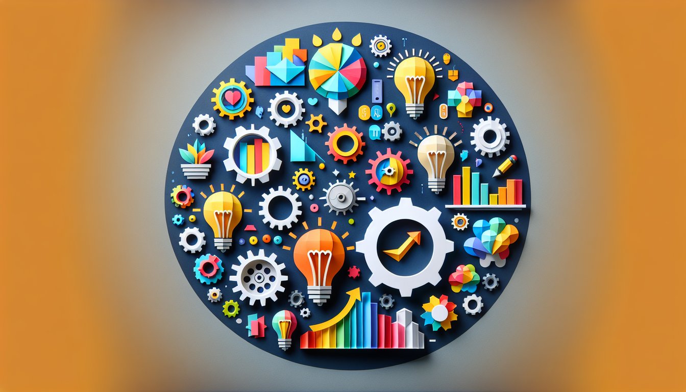 Colorful paper art depicting elements related to Start-up Culture and Knowledge Quiz.