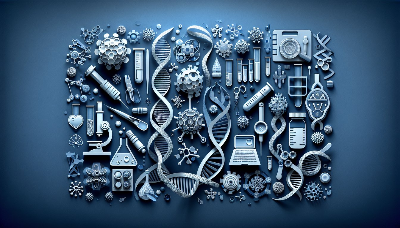 3D voxel art showcasing the concept and elements of Clinical Research course.