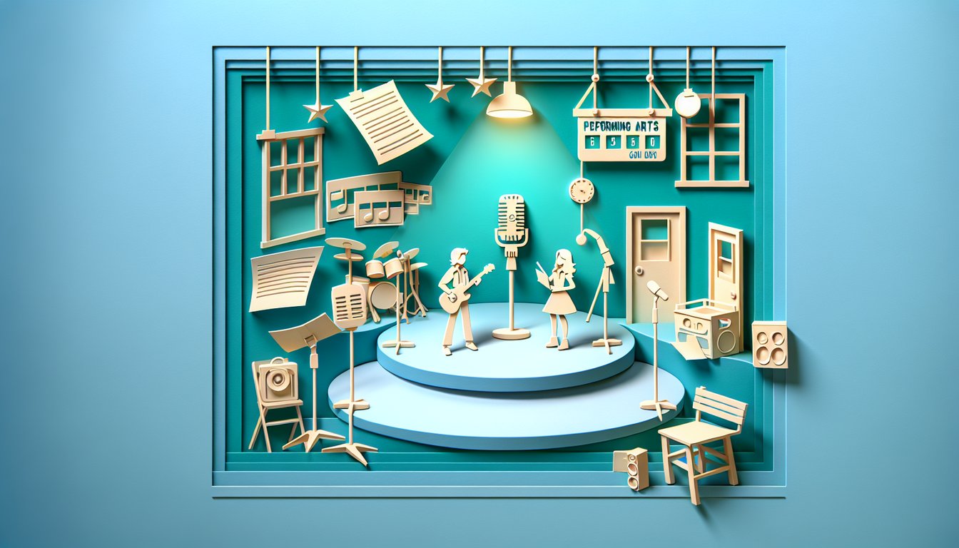 Paper art illustration for Victorious quiz featuring Tori Vega and Beck Oliver on teal background