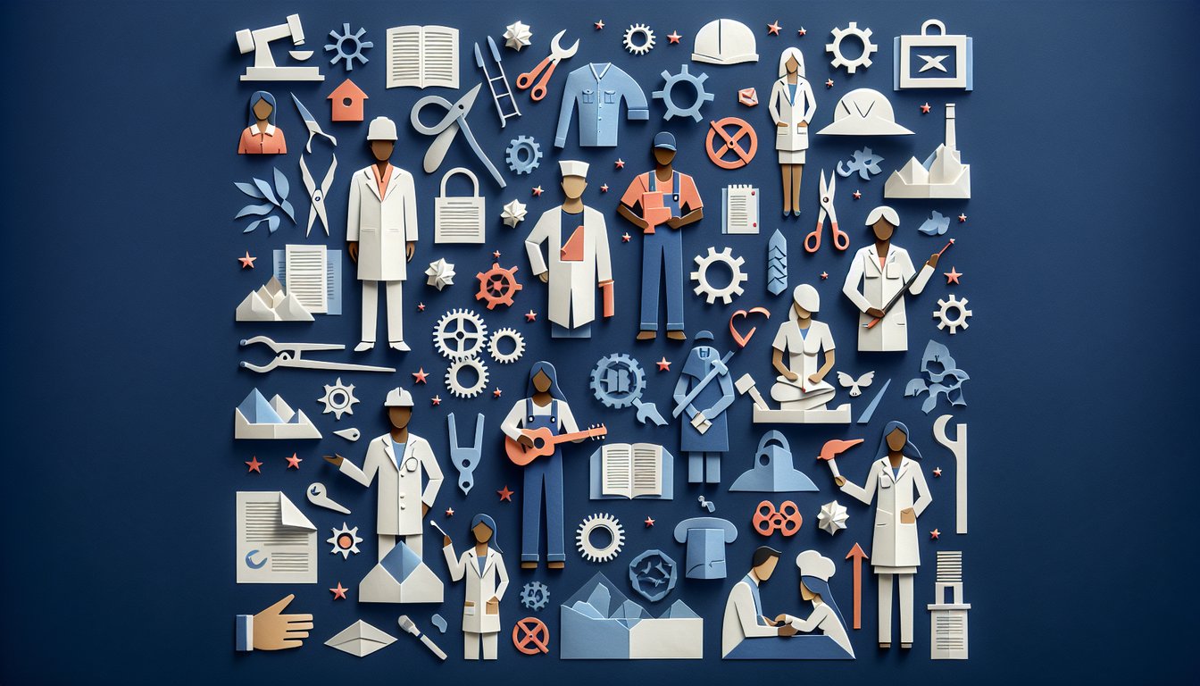 3D voxel art showcasing Introduction to Labor Studies course material