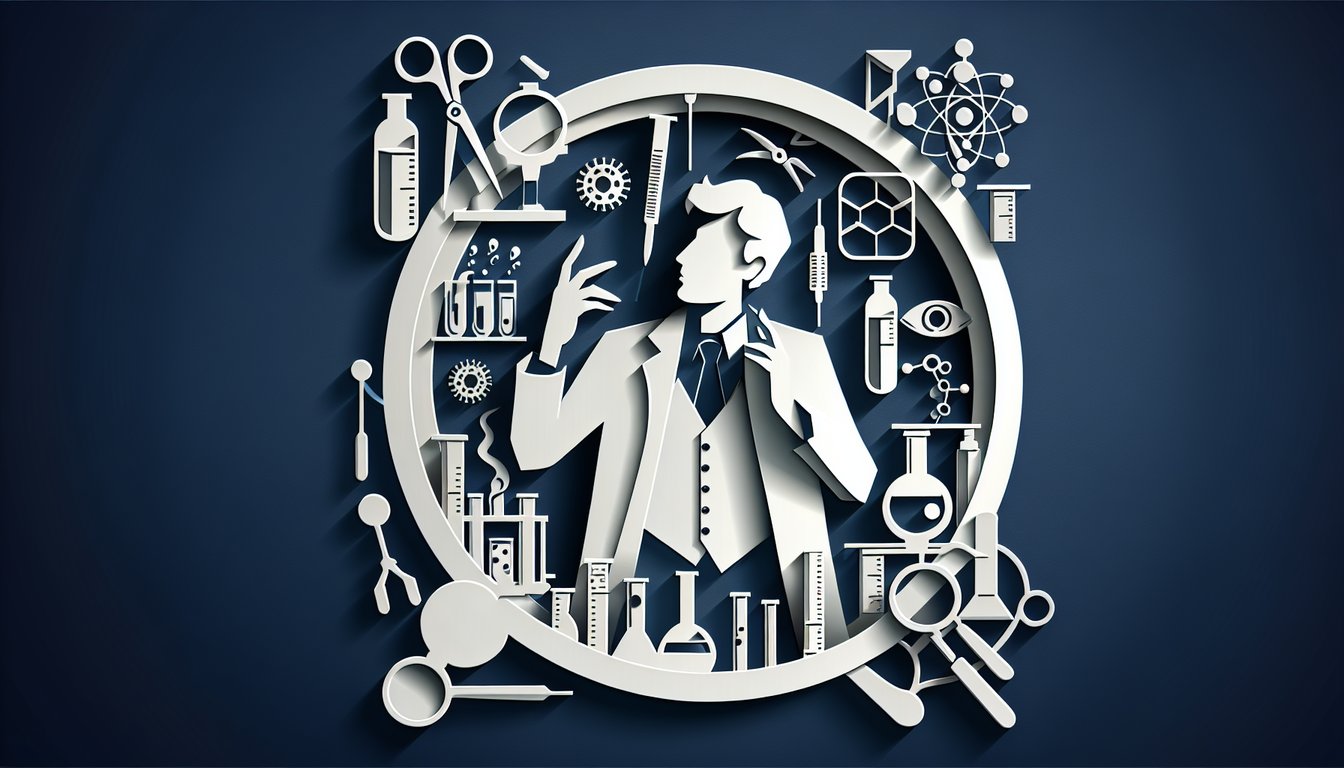 Paper art illustration featuring Frankenstein head Dr Stein tools Soul Eater quiz title on dark blue background