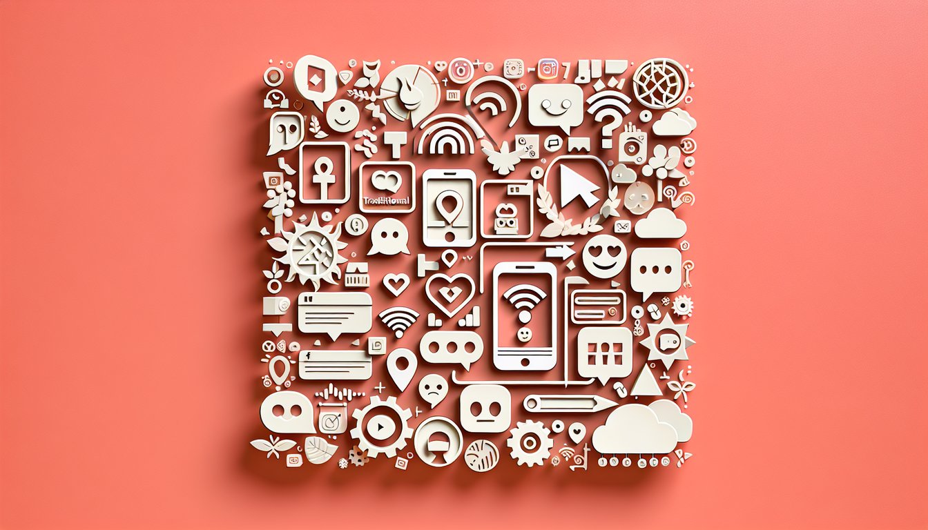 Paper art illustration for social media trivia quiz on a coral background