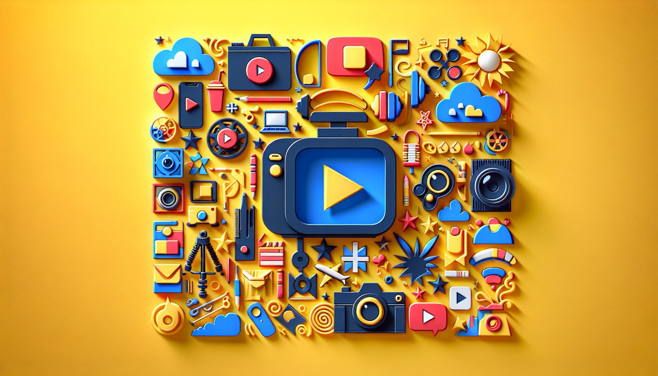 Paper art illustration for a personality quiz to find out which YouTuber matches your style on a golden yellow background.
