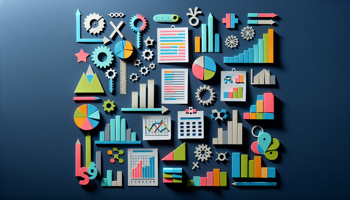 Paper art depiction of a trivia quiz about graph feature analysis for high school math students.