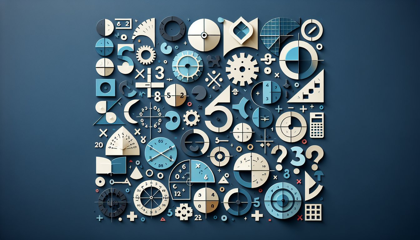 Paper art depicting a trivia quiz on ratio and proportion puzzles for middle school students.