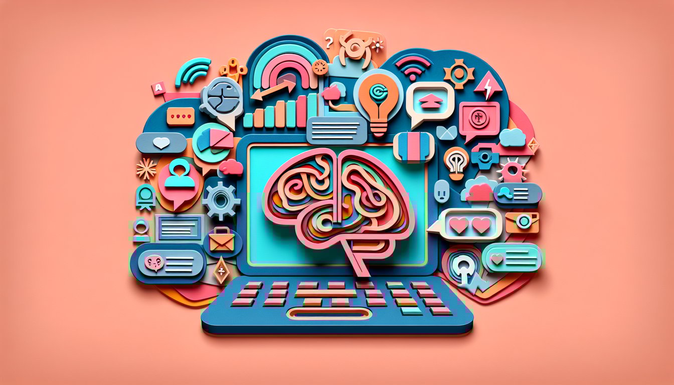 Paper art illustration promoting a free online vocabulary quiz on a coral background.