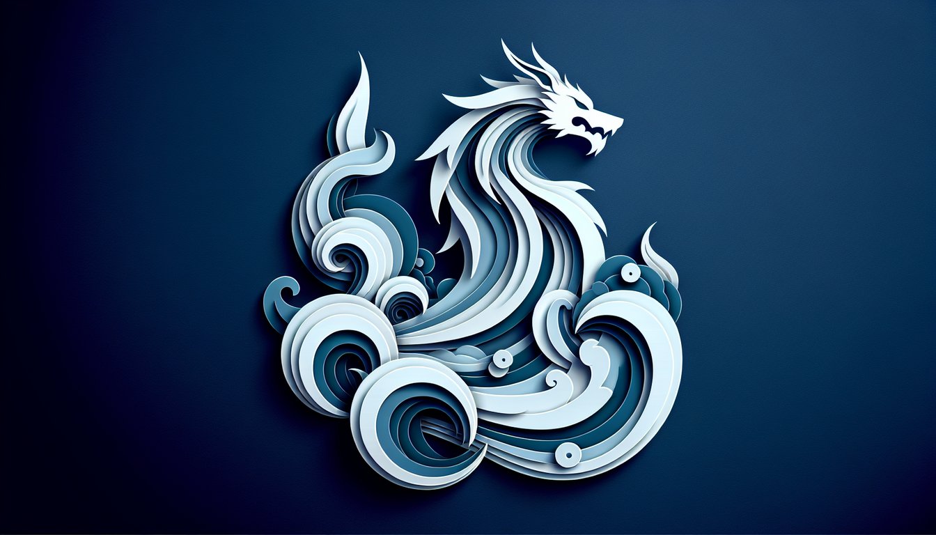 Paper art Kurama Kyuubi quiz design with stylized Nine-Tails fox and lore symbols on dark blue background