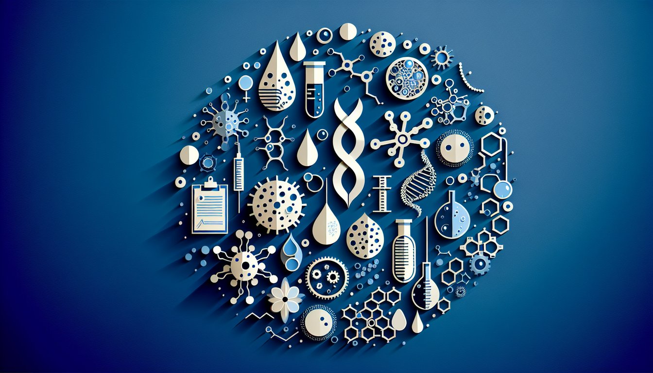 3D voxel art illustrating the study of Pathobiology, highlighting disease processes and pathology.