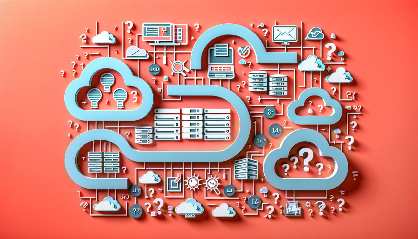 Paper art illustration for Informatica Certification Quiz on a coral background, testing data warehousing and BI skills.