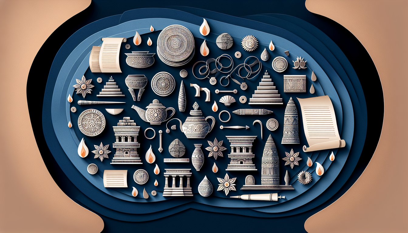 3D voxel art representing the course Archaeology of South Asia