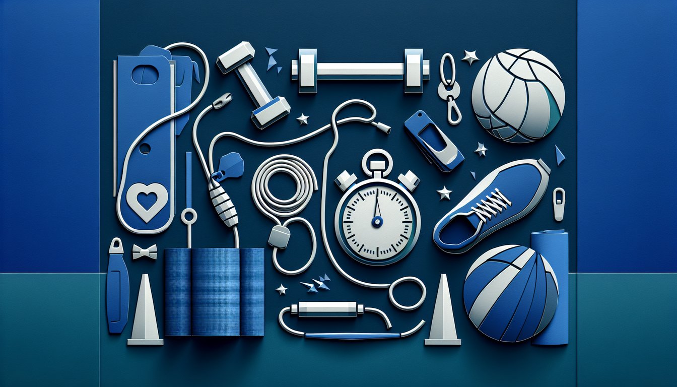 Colorful paper art displaying questions for a Sports Training Knowledge Test quiz