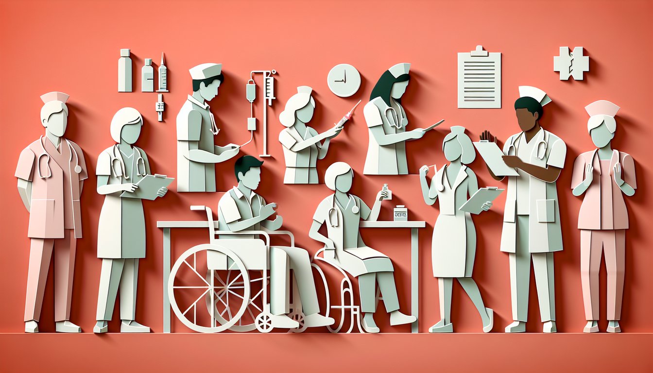 Paper art coral backdrop featuring free NLE quiz to test nursing exam skills find improvement areas boost confidence