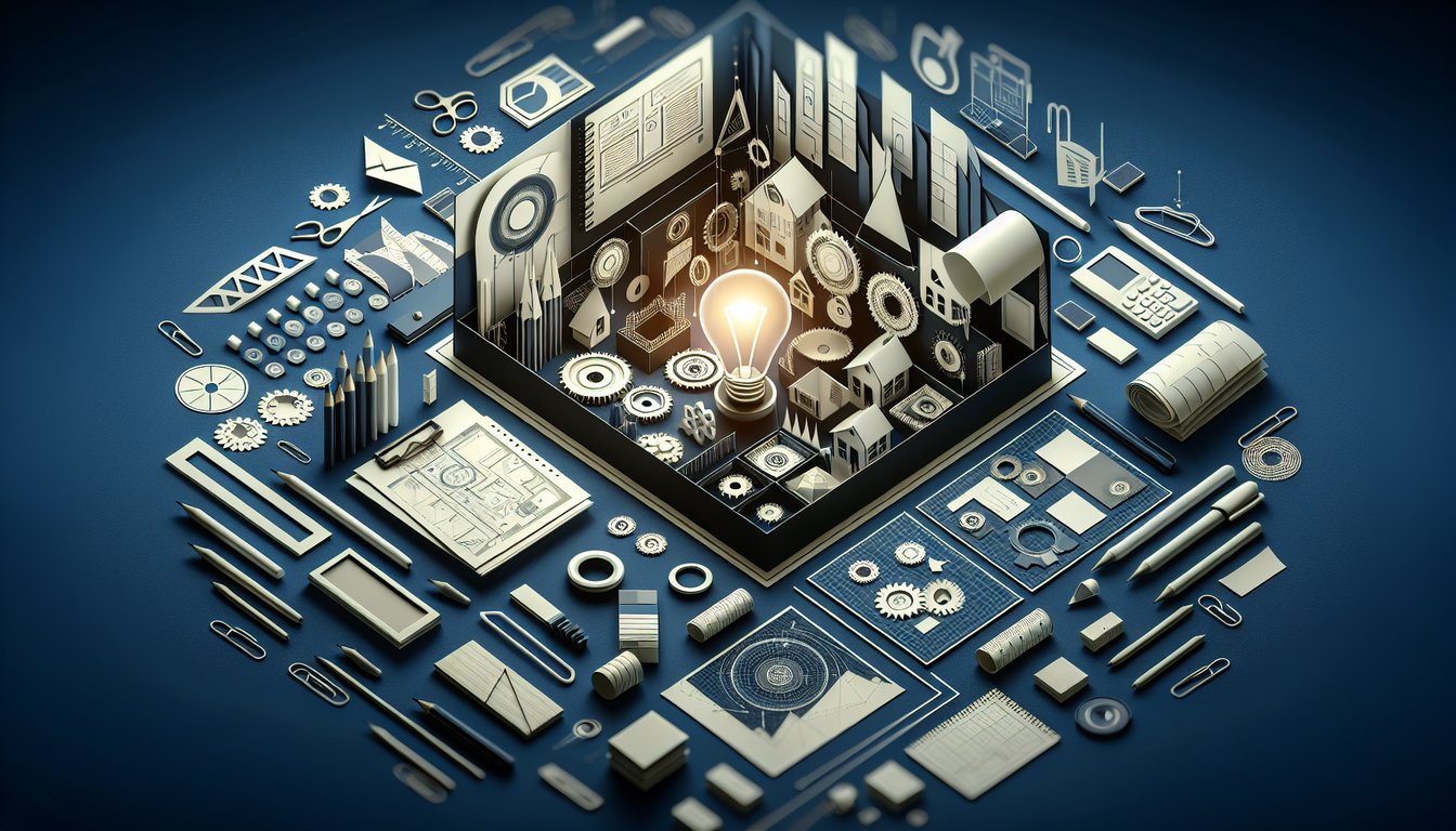 3D voxel art illustrating the Senior Project II course