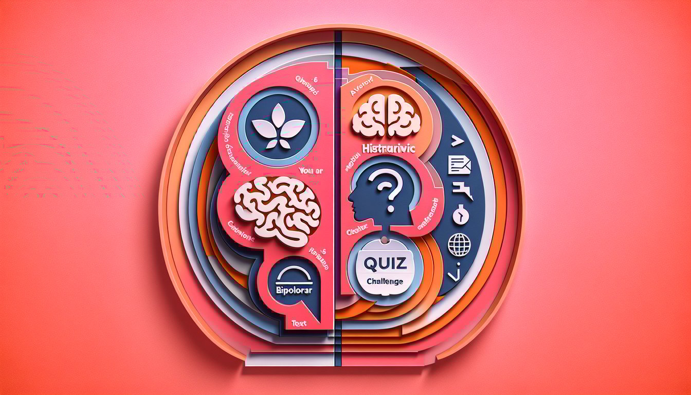 Paper cut art faces branching puzzle shapes on coral background for free personality disorder test quiz