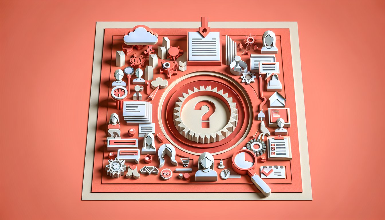 Paper art illustration for a personality quiz matching participants with famous YouTubers on a coral background.