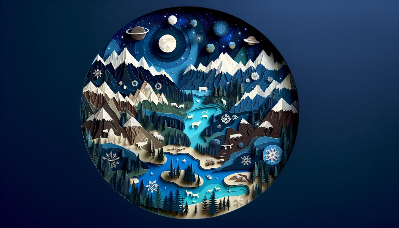 Colorful paper art promoting an American Indian Tribes Geography Quiz.