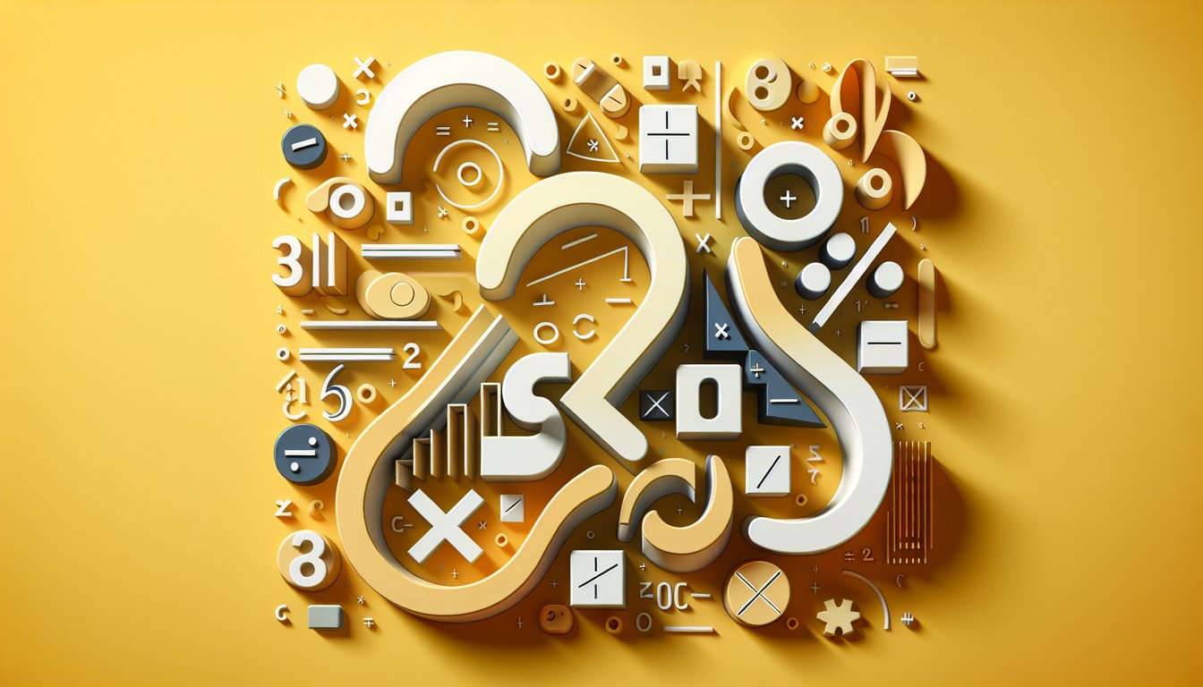 Paper art illustration for exponent skills quiz with instant feedback on a golden yellow background.