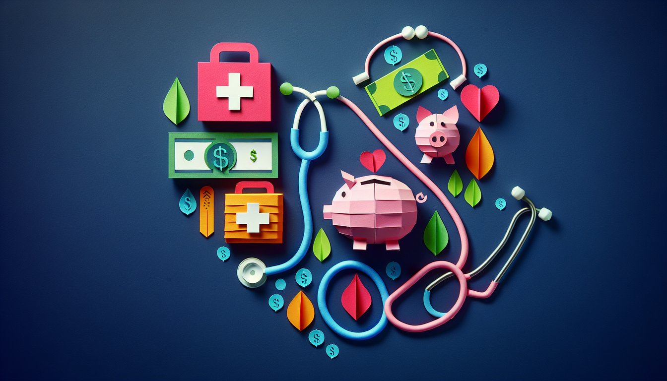 3D voxel art illustrating the concept of Health Finance course
