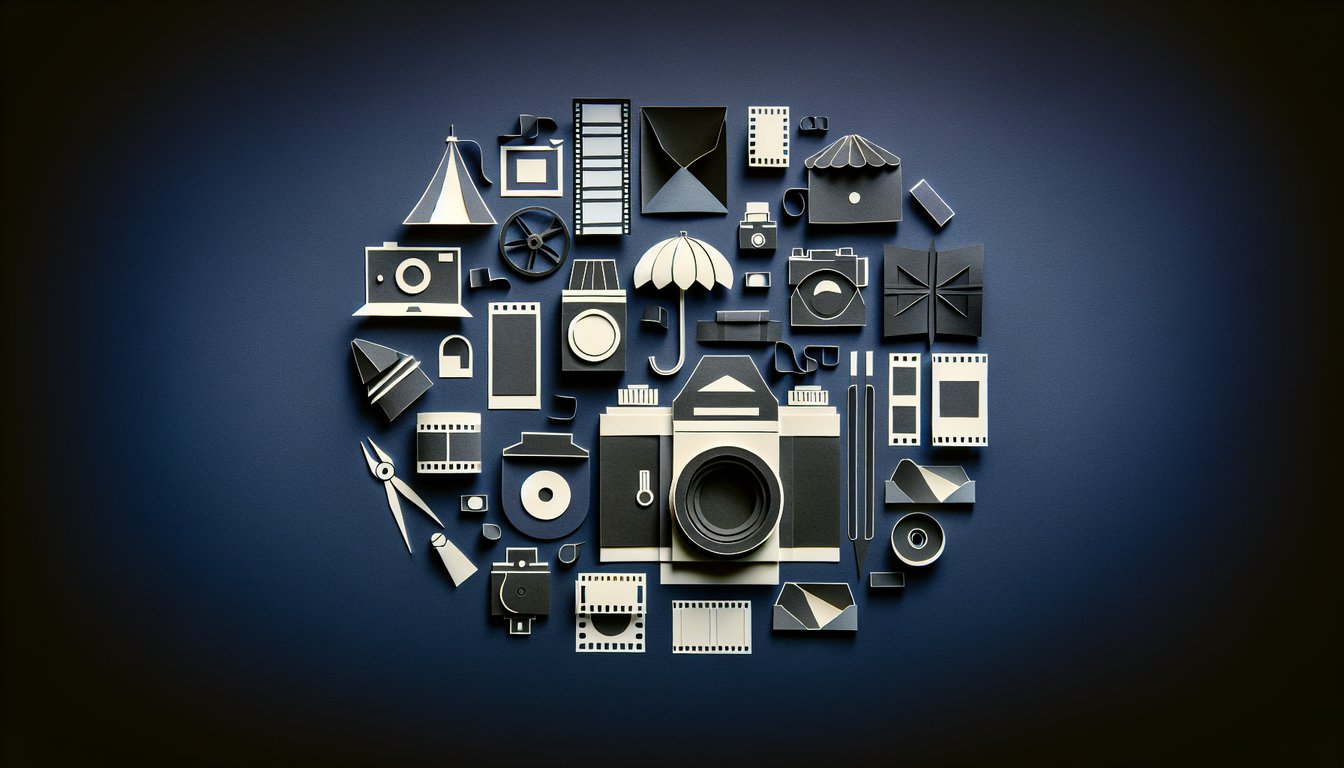 Advanced 3D voxel art depicting the Photography II course content