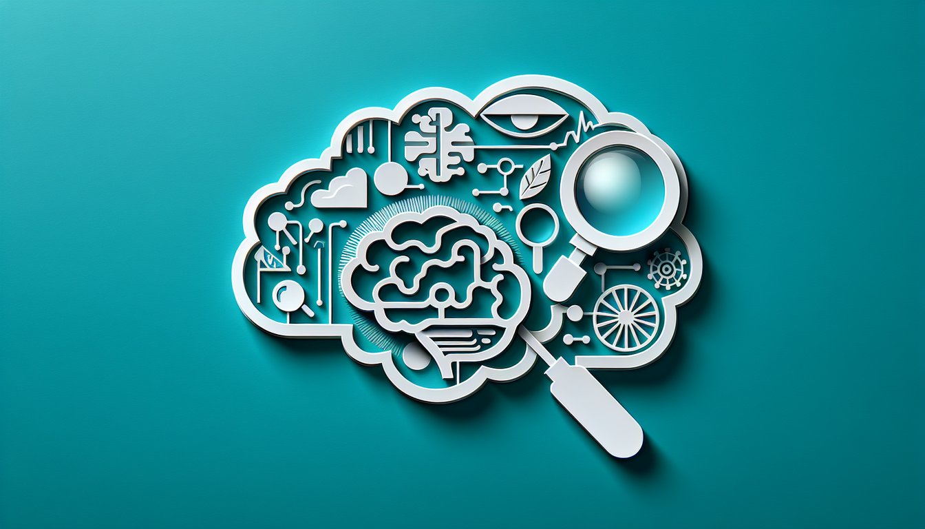 Paper art style quiz banner featuring stylized fluid shapes test your discharge knowledge on a teal background